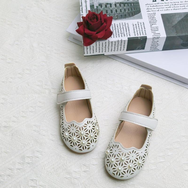 

Модная детская обувь Летние новые детские сандалии Мягкая подошва Детская повседневная обувь Противоскользящая Детская кожаная обувь Простые туфельки принцессы для девочки 21insole13.5cm бежевый