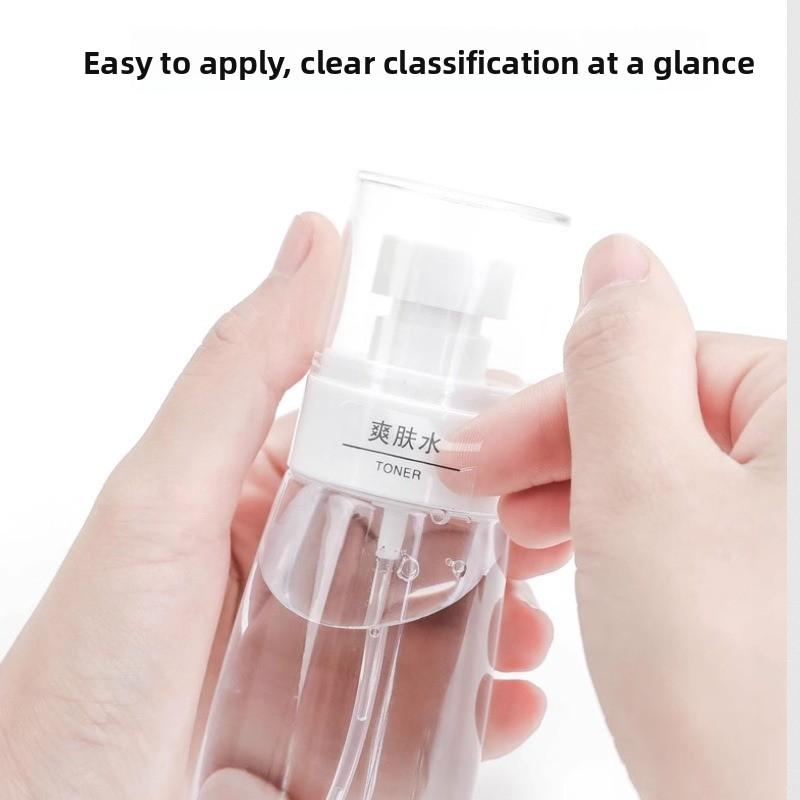 1/100PcsEnglish Cosmetic Label Stickers Transparent Waterproof Self Adhesive Tags Portable Mark for Travel Refill Bottle Sorting