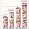 Round Plastic Doll Storage Bucket Multipurpose Large-Capacity Clear Plush Toy Organizer for Home Ornament Storage Christmas Gift