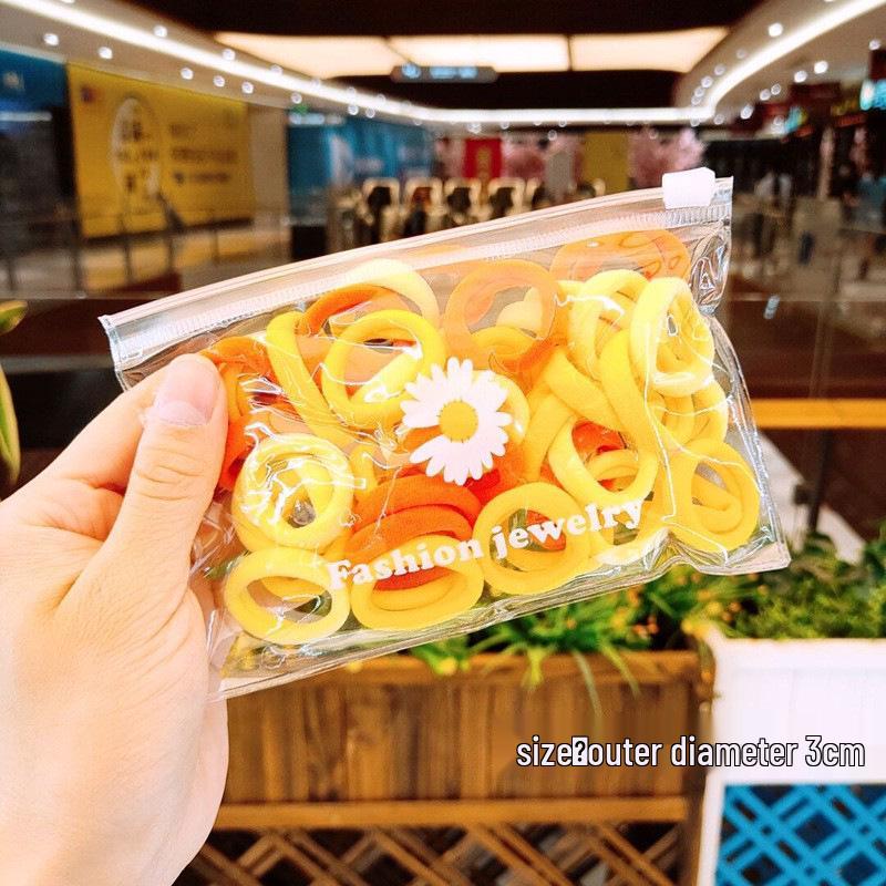 Children's Seamless High-Elasticity Hair Ties - No Damage Rubber Bands for Girls