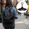 Gothic Bat Keychain Plush Black Transformable Key Ring Pendant Bag Charm Backpack Purse Halloween Gift for Lovers Accessory