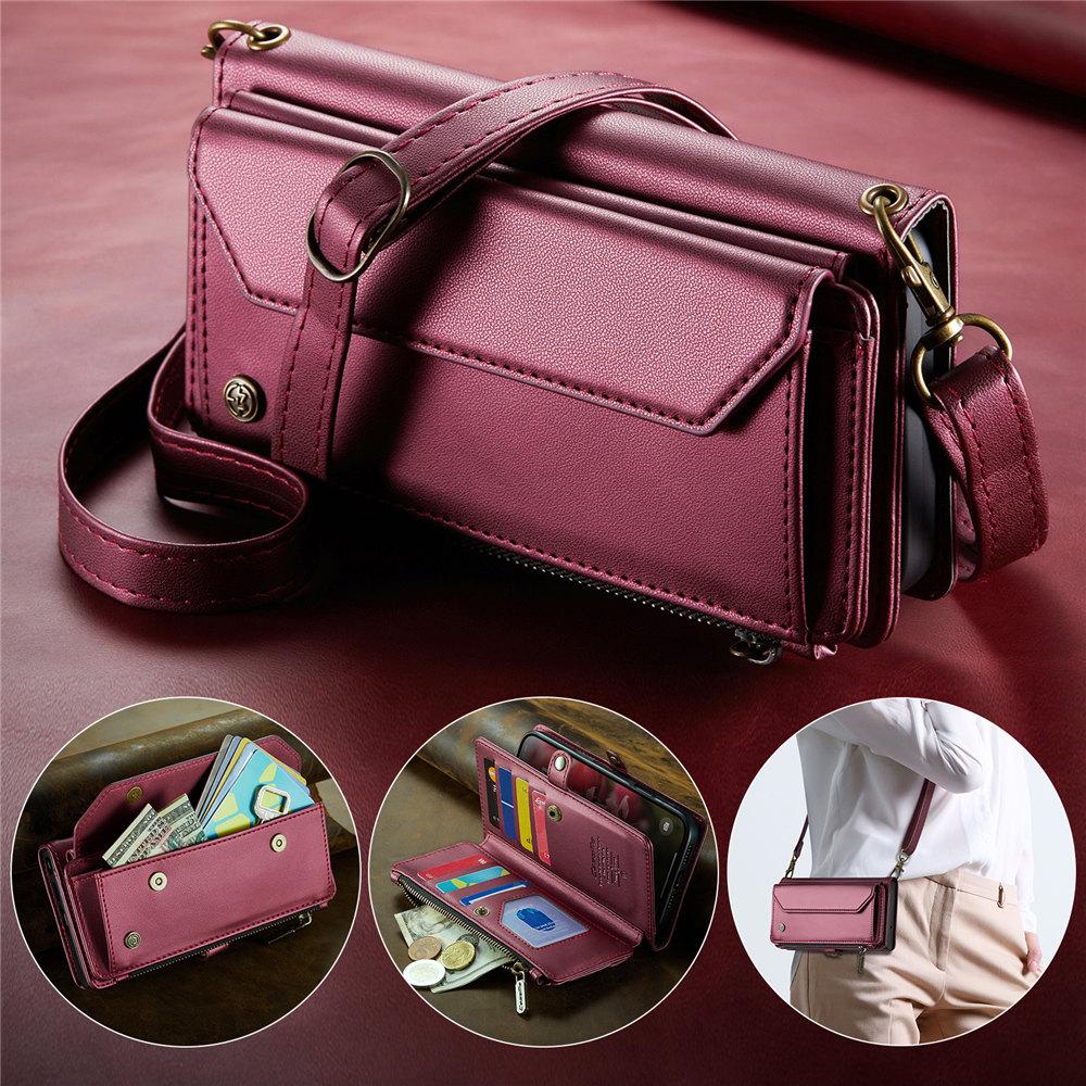 Crossbody Cards Wallet Leather Case For iPhone 16 15 14 Plus 13 12 11 Pro Max XR XS 7 8 Long Lanyard Handbag Cover