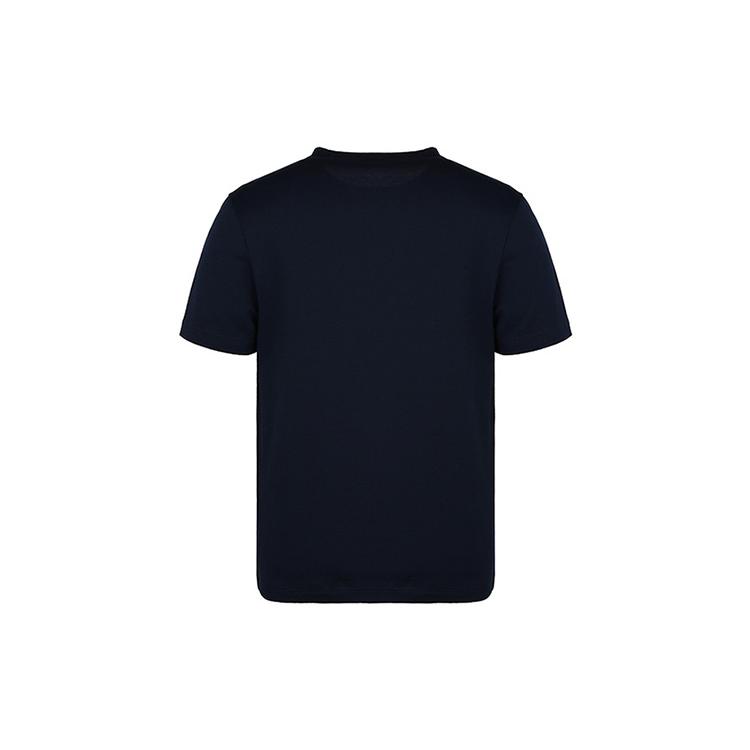 PRADA T-Shirts Men's Navy Blue Crew Neck Moderate UJM564-1UOR-F0124