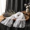 New Lace Embroidery Lace Scarf Literary Yarn Elegant Long Scarf Korean Style Embroidery Scarf Elegant