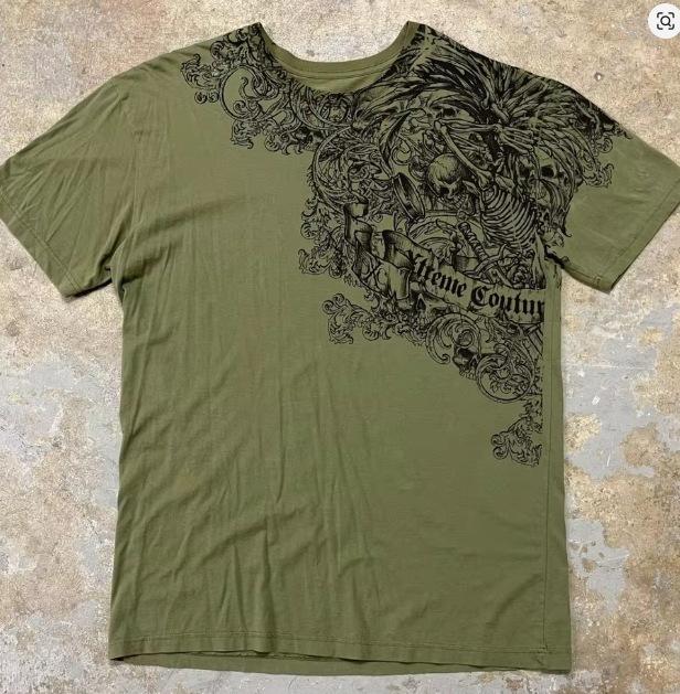 Cross-border new gothic unisex T-shirt top, short-sleeve T-shirt, Y2K trendy brand skull top, short-sleeve