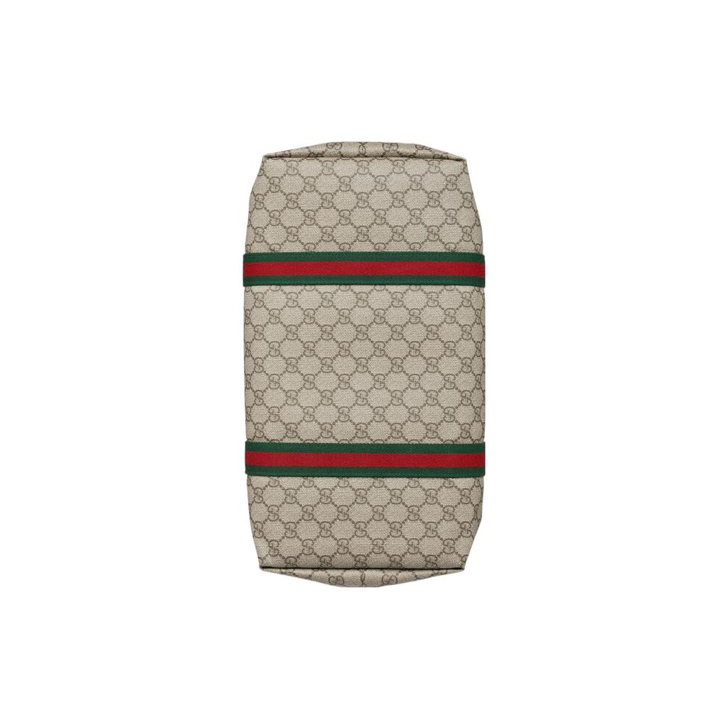 Gucci Double G Logo Canvas Tote Bag Men Tote Bags Beige Ebony 763287-fachl-8844