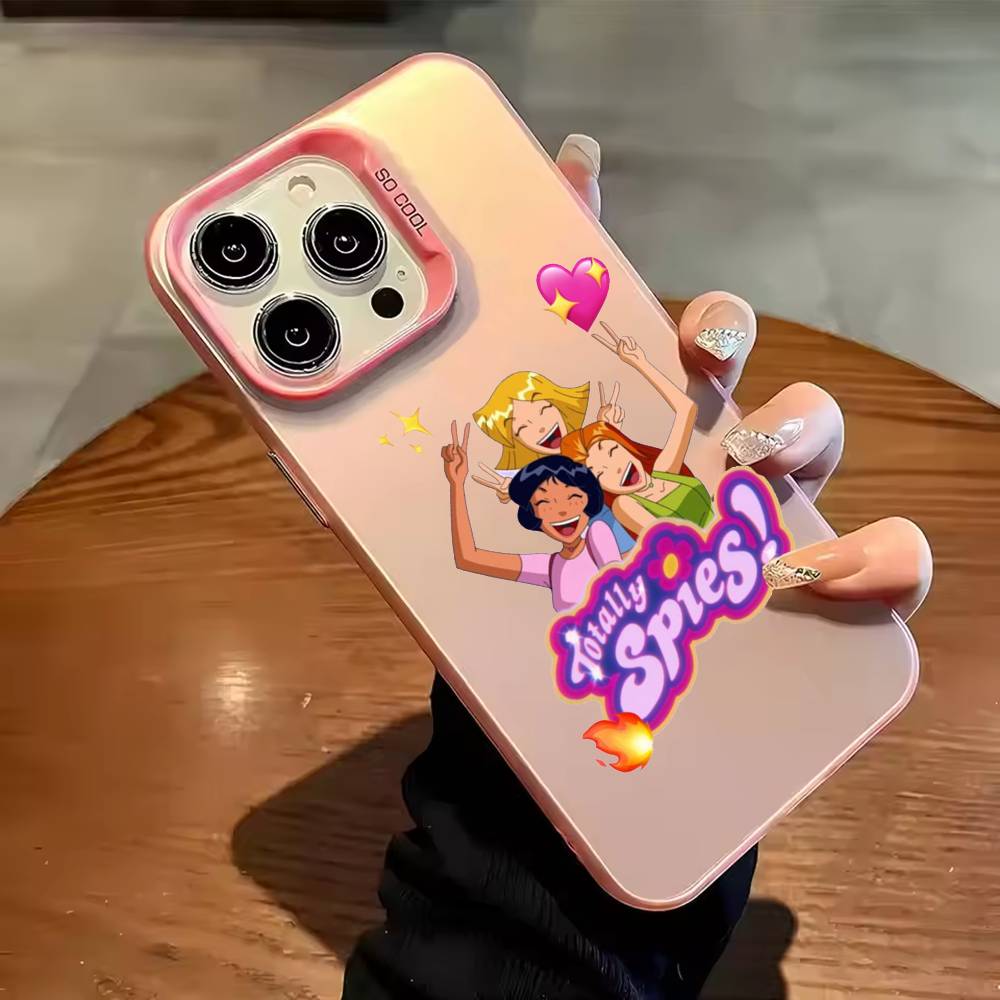 Cool T-Totally Spies Phone Case Color Silver Shell For IPhone 17 16 15 14 13 12 11 Pro Max Plus
