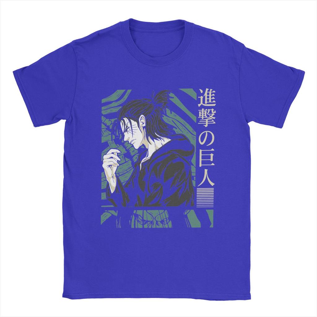Humorvolle Hoffnung der Menschheit Eren Jeager Yeager AOT Anime T-Shirts Herren 100% Baumwolle T-Shirts Kurzarm T-Shirt Übergröße