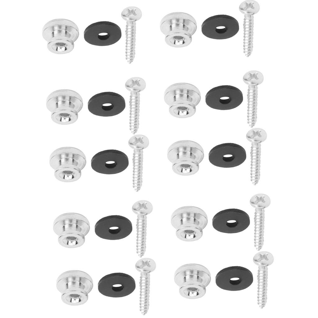 5 Set Guitar Strap Lock End Pins for Bass Ukulele Musical Instrument Peripheral Accessories