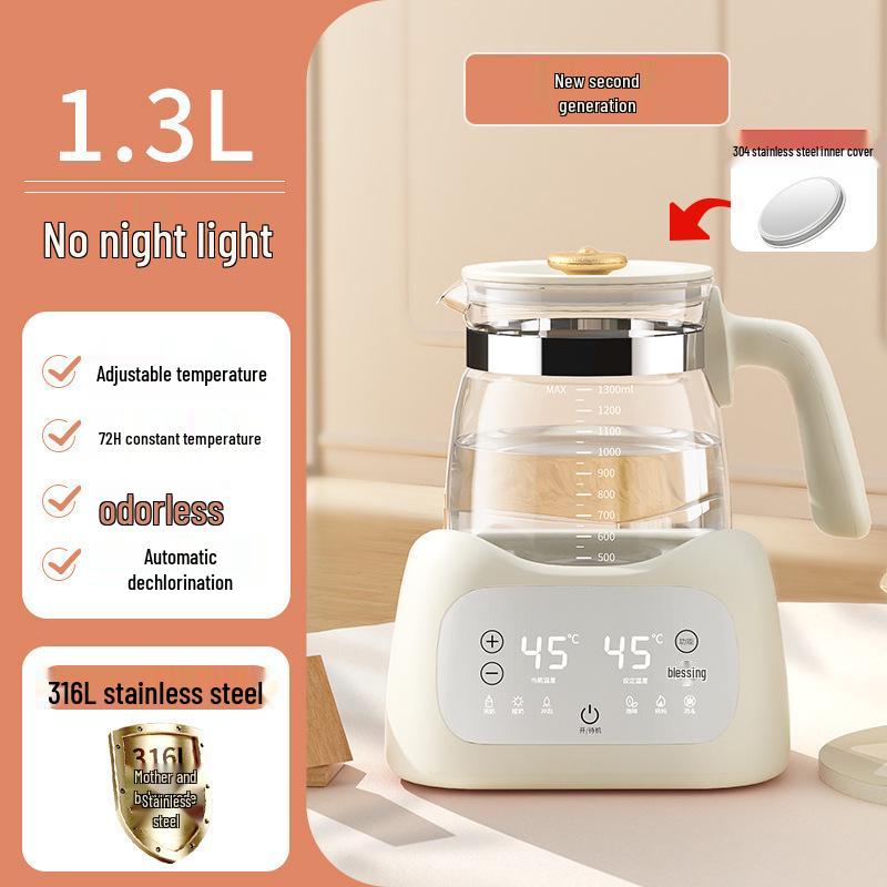 Electric Constant Temperature Kettle with Integrated Tea Maker and Water Boiling Function