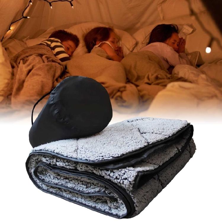 Waterproofs Outdoor Blanket Soft Moisture-Proof Folding Mat Thickened Fleece Camping Blanket for Outdoor Camping Picnics