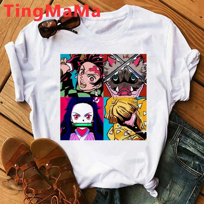 Demon Slayer Rengoku T Shirt Unisex Kimetsu No Yaiba Tshirt Anime Uzui Unisex Cartoon Tanjiro Inosuke Zenitsu Nezuko T-shirt Unisex