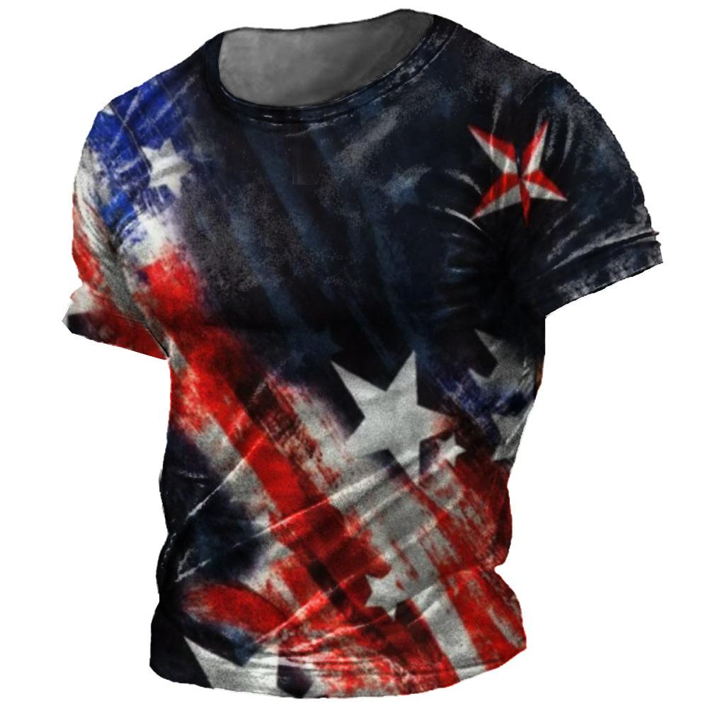 Streetwear tričko Pánské léto Ležérní móda Volný Sportovní styl Tričko s 3D potiskem s krátkým rukávem