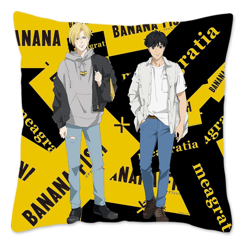 BANANA FISH Anime Cushion Cover for Sofa Throw Pillow Cover Home Decoration Polyester Pillow Case Japan Manga Housse De Coussin