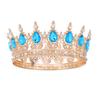 Baroque Round Crown Headwear  European Style Bride's Wedding Dress Birthday and Coming of Age Gift Round Alloy Crown Hair Accessory