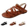 Summer Women's Cross Belt Casual Color Flat Bottom Versatile Comfortable Non Sandals for Wearing Outside