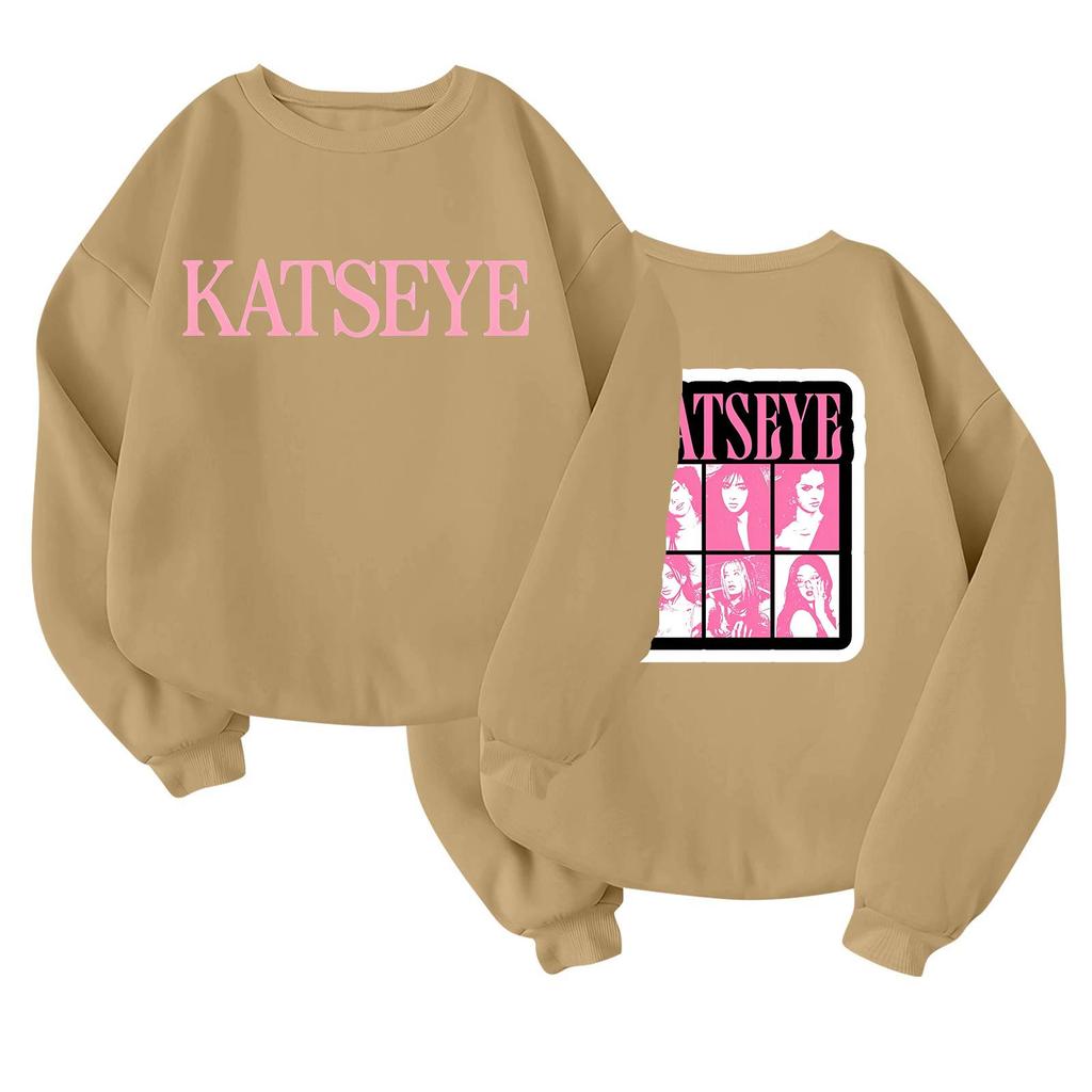 Kids' Fashionable Girls' Lightweight Long-Sleeve Pullover with Pocket Featuring Witch Girl Group Print and Round Neck