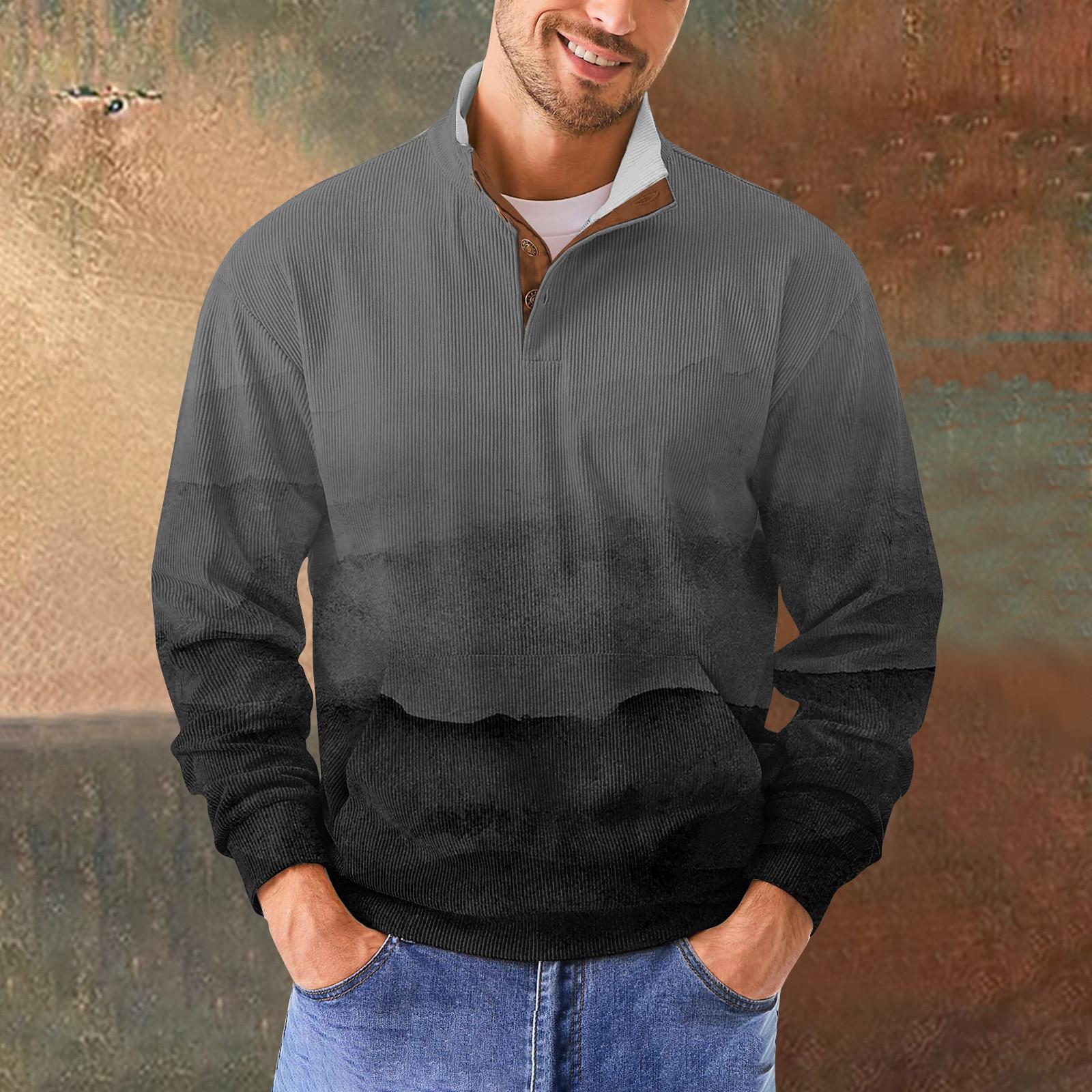 

Мужская повседневная толстовка в стиле ретро с градиентным принтом XXXXXL чёрный