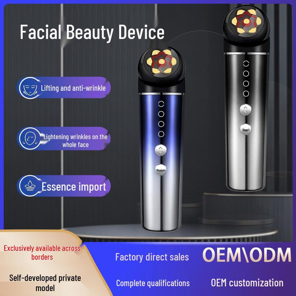Microcurrent Red Light Facial Beauty Instrument for Skin Rejuvenation and Firming