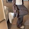 Cozy High-Waisted Wide-Leg Drawstring Pants for Women - 2025 Autumn/Winter Collection