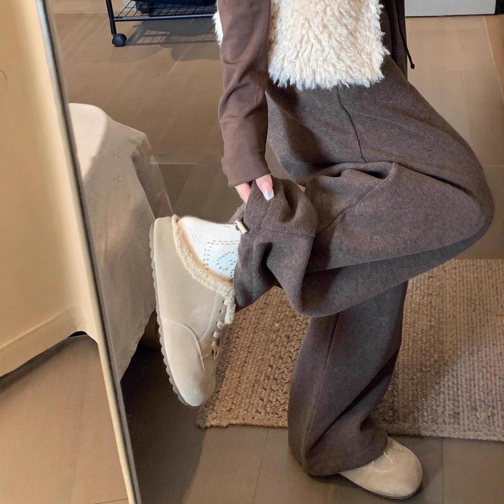 Cozy High-Waisted Wide-Leg Drawstring Pants for Women - 2025 Autumn/Winter Collection