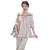 1011 Summer New French Ice Silk Pajamas for Women, Sweet Princess Style, High-End Satin Thin Loungewear Set