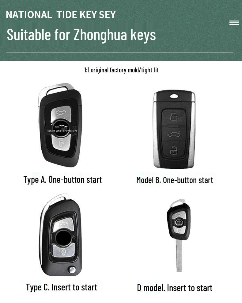 Brilliance Auto Zhonghua V3/V5/V7/H530/H330 Key Case Cover