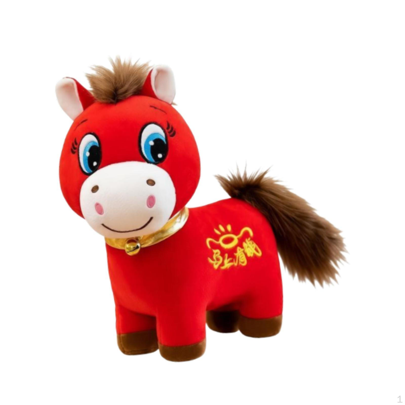 

Horse Animal Ornament Soft Souvenir Made of And PP for Children Families Home Decoration Gifts Smile