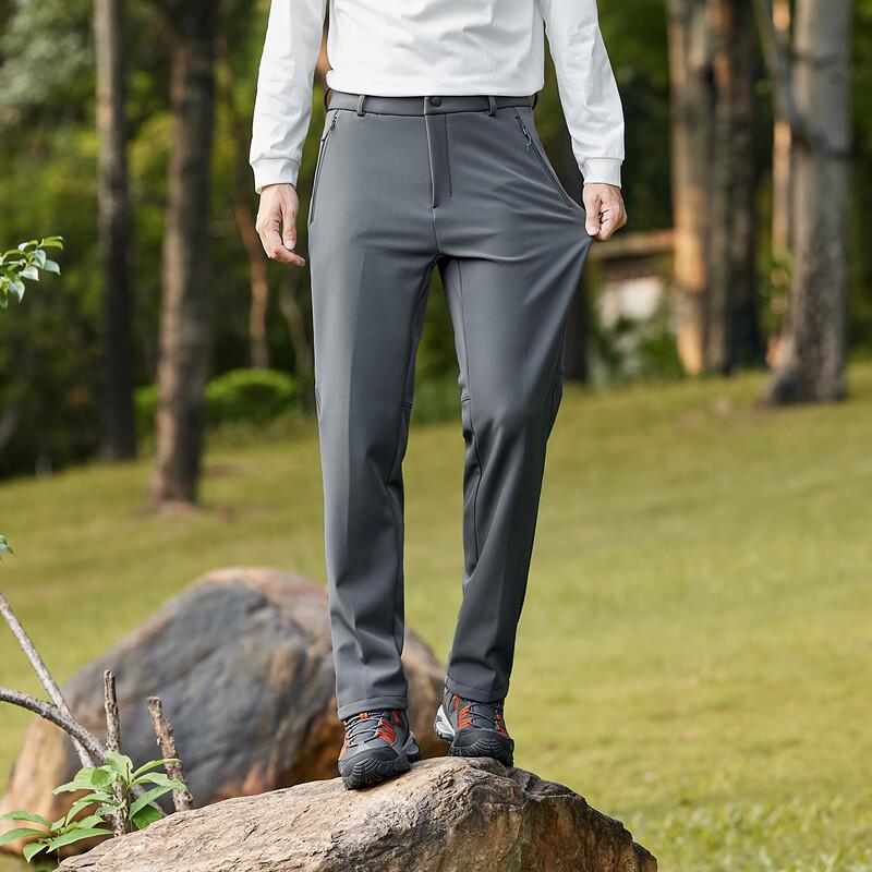 

Yiliteng Men s Fleece-Lined Straight-Leg Casual Pants M