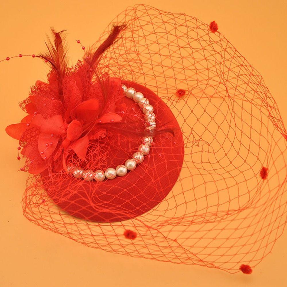 Net Mask Wedding Fascinator Birdcage Veil Hat Hair Accessories Black Veil Top Bridal Face Veils