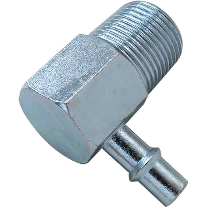 2024 New Upgraded Intake Manifold Vacuum Fitting 90 ° 3/8in NPT 1/4in Nipple Steel
