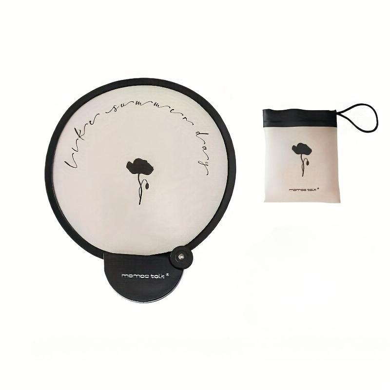 

Foldable handheld fan with storage bag. Easy to carry the fan, operated manually. Ideal necessity for beach trips.