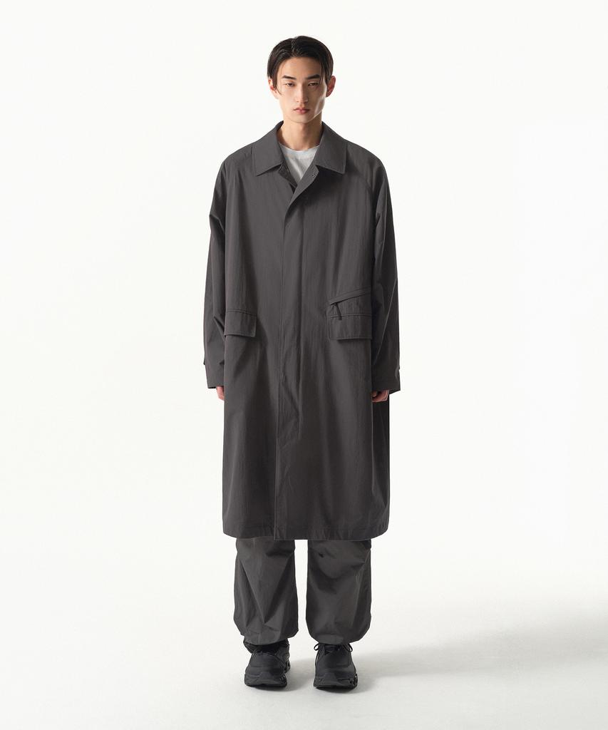 Musinsa Standard [City Leisure] Cn Oversized Balmacaan Trench Coat [Grey]