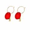 Trendy Charm Alloy Mom Earrings Round Splice Long Strip Design Elegant Jewelry for Mother Daily Work Wear