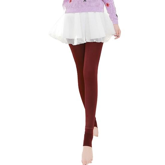 Women Leggings High Elasticity Velvet Lined Warm Pants Solid Color High Waist Leggings Tight