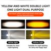 Motorcycle Mini Driving Light Dual Color Dual Head Light Auxiliary Spotlight Scooter Driving Light Fog Light Accessories Tools