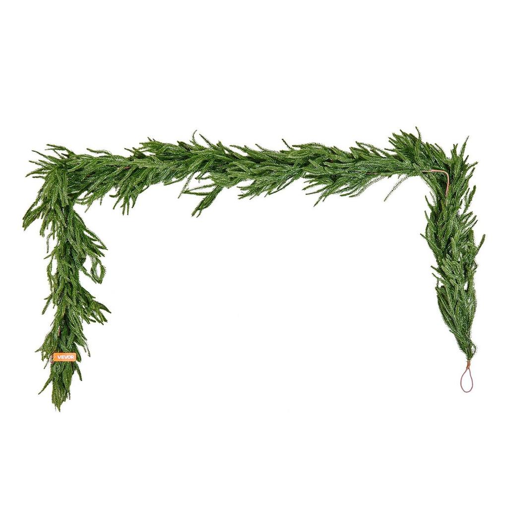 Christmas Garland, 2750 mm Realistic Norfolk Pine Garland, Evergreen Real Touch Artificial Faux Greenery Garlands, for Holiday Indoor Outdoor Xmas