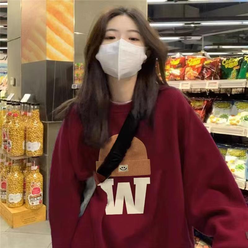 2025 Autumn/Winter Plus Velvet Thick Hoodie: Unisex Fox Cotton, Round Neck, Casual Korean Style