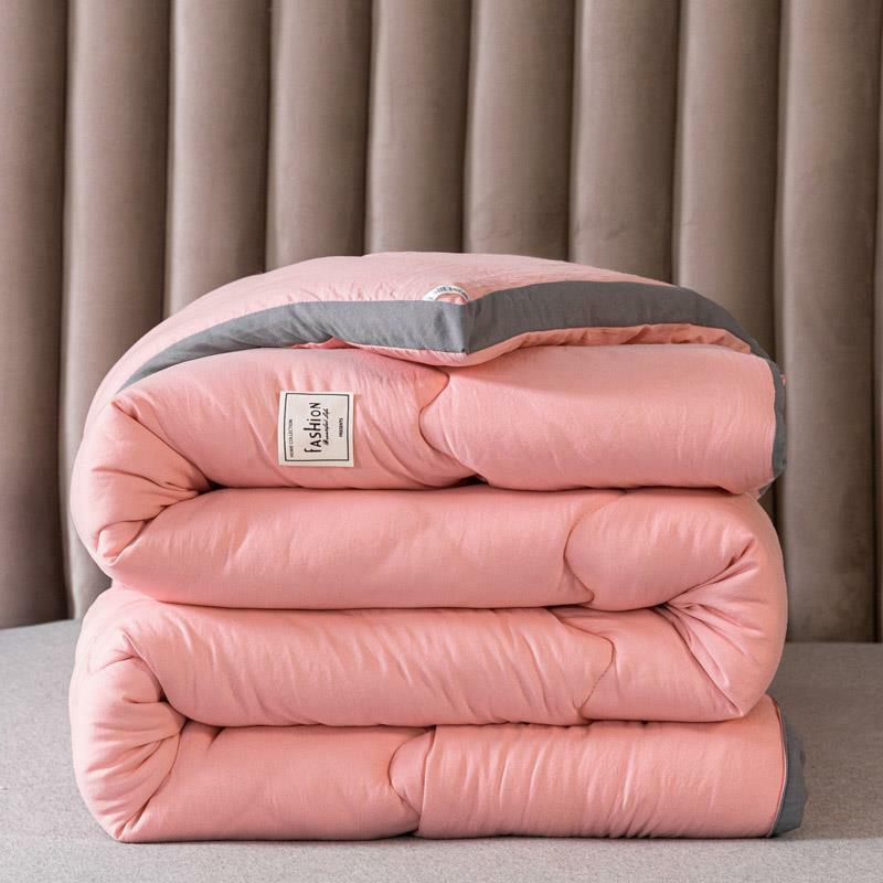 Japanese Style Quilted Comforter Washed Cotton Thick Warm Fiber Duvet All Season