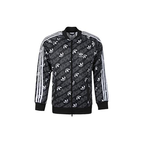 adidas originals Monogram TT Full Print Logo Sports Jacket Black Men s EB4087 XL