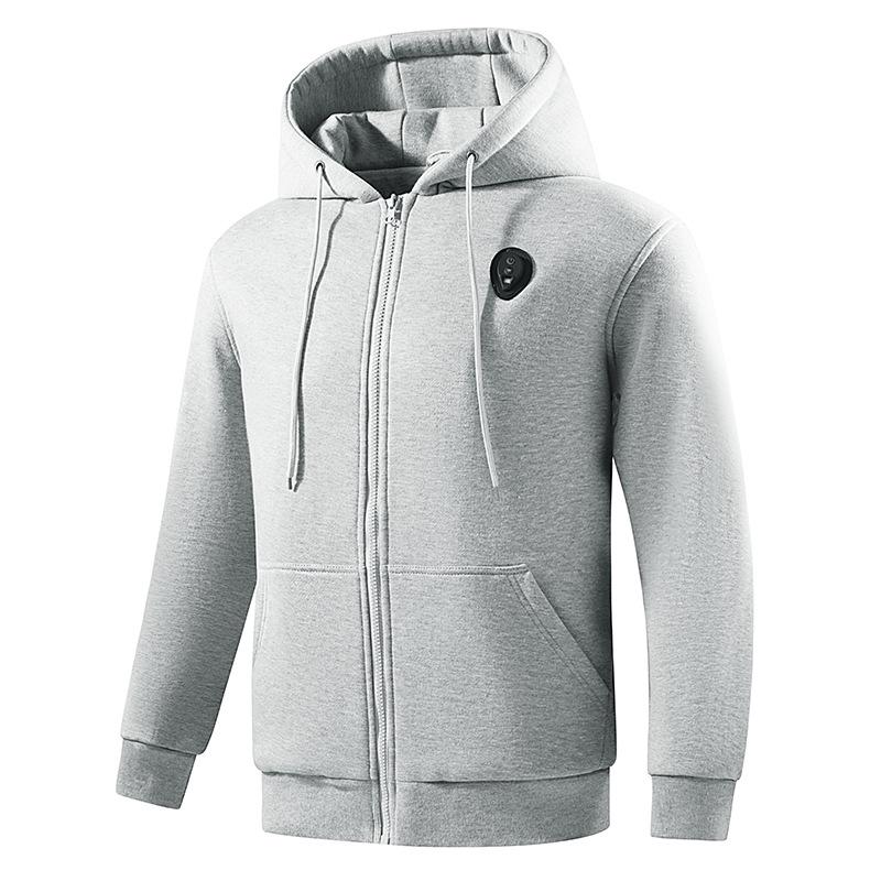 Heated Hooded Sweatshirt: Smart Couple's Jacket with Constant Temperature and Zipper