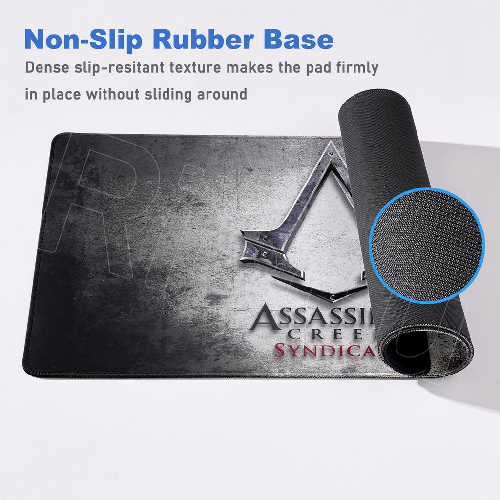Großes Laptop Gaming Rutschfestes Erweitertes Mauspadd XXL A-Assassin S -Creed E-Sport Geschwindigkeits Tastatur Teppich Student Schreiben Weiches Polster