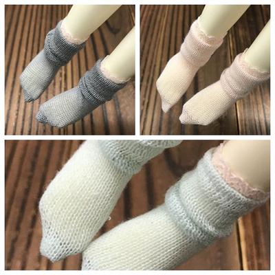 1 par de calcetines cortos de lana de punto para muñecas Blythe 1:6, calcetines para casa de muñecas Barbie, calcetines para muñecas Momoko 1/6, accesorios para niñas.