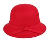 Autumn and winter new women's woolen top hat Hepburn style small brim basin hat pearl decoration French retro fashion shows small face