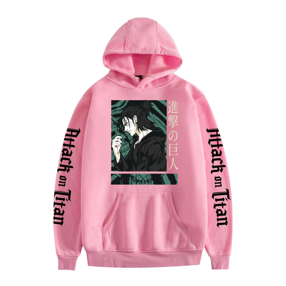 Mens Womens Hoodie Attack On Titan Hoodies Streetwear Casual Cartoon Printed Hooded Pullover Sweatshirts