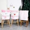 1pcs Pink Christmas Chair Covers with Santa Claus Cloth Dining Stool Covers for European Home Decor Household Supplies
