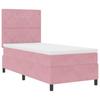 Boxspring bed with mattress and headboard Pink 100 x 200 cm Velvet