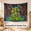Custom Name Text Tapestry,Teenage Mutant Ninja Turtles Boho Wall Hanging, Decorative Backdrop Tapestry For Room