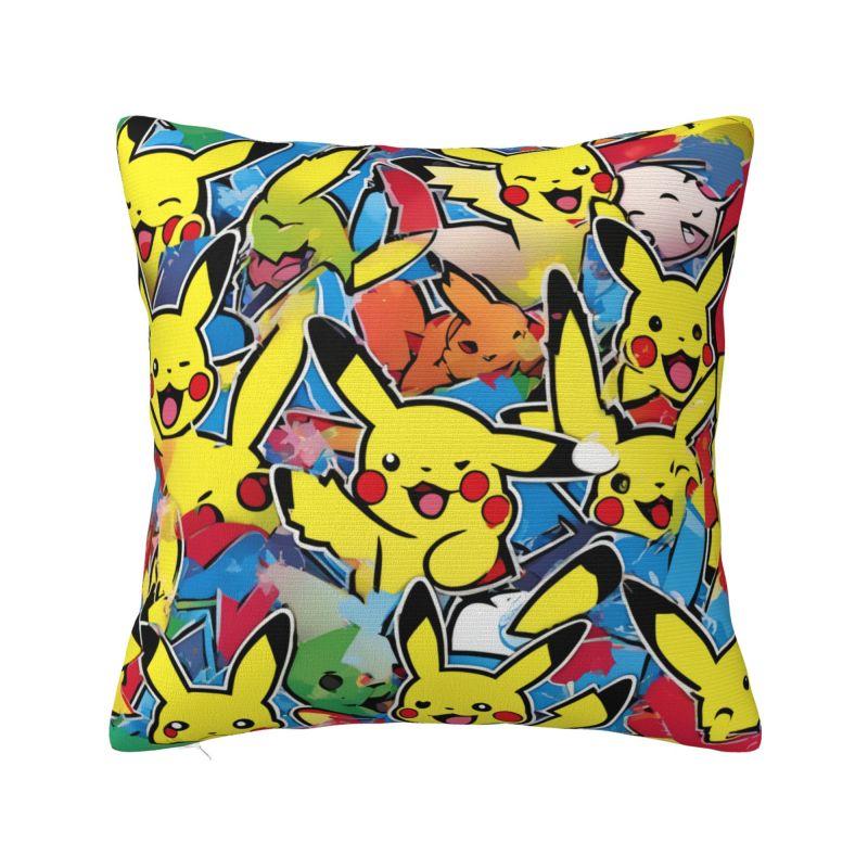 Custom Pokemons Pikachus Throw Pillow Covers Living Room Decoration 3D Print Sofa Cushion Cover Polyester Pillowcase Dakimakura
