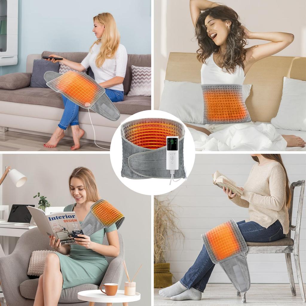 Back Heating Support Belt Heated Waist Brace With Adjustable Temperature Warm Back Belt Abdomen Warmer Lumbar Support Pad